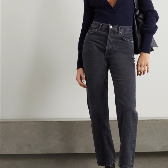 Agolde 90’s High-Rise Jean in Fallout Black (Size 22) - Picture 1 of 4